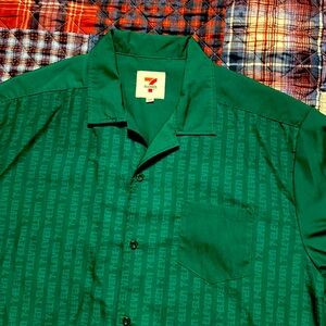 7-11 Casual Sporty Color Block Button Down Golf Shirt